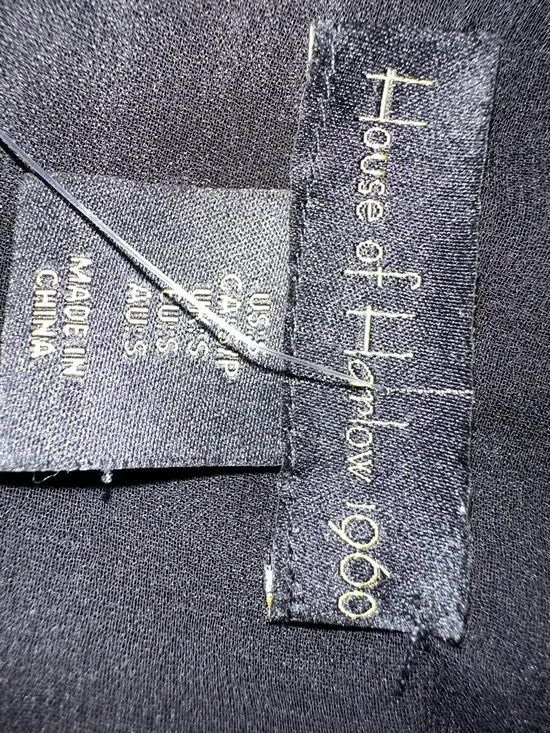 House of Harlow 1960 Black One Shoulder Pleated Evening Maxi Dress Size S - Picture 12 of 14